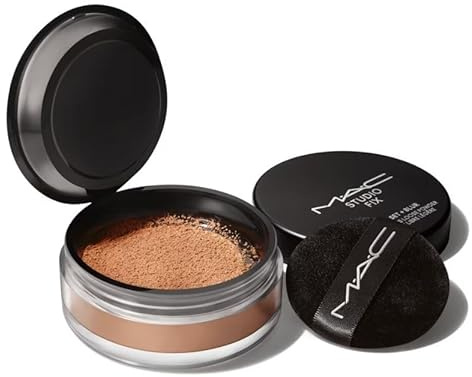 M.A.C Studio Fix Pro Set + Blur Weightless Loose Powder - Deep Dark (rich mahogany with red undertones for deep dark skin) 0.22 oz / 6.5 g