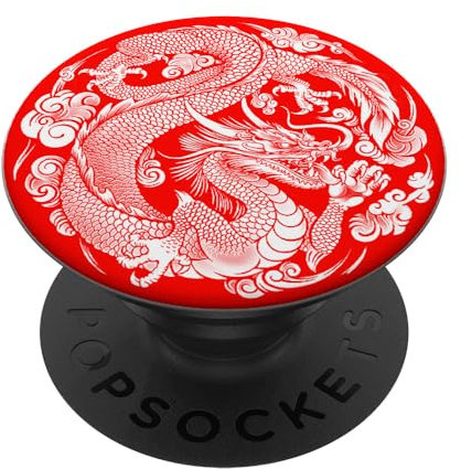 Red Yin Yang Dragon Pop Socket for Phone PopSockets Yin Yang PopSockets Adhesive PopGrip