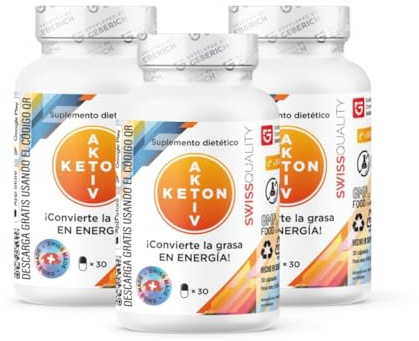(3 Pacchi) Capsule Keton Aktiv | Per Dieta Chetogenica | L-Carnitina 500 mg + Estratto di Tè Verde 200 mg | Supporto al Metabolismo | Con Gymnema Sylvestre, Rodhiola Rosea, CLA | 30 Capsule