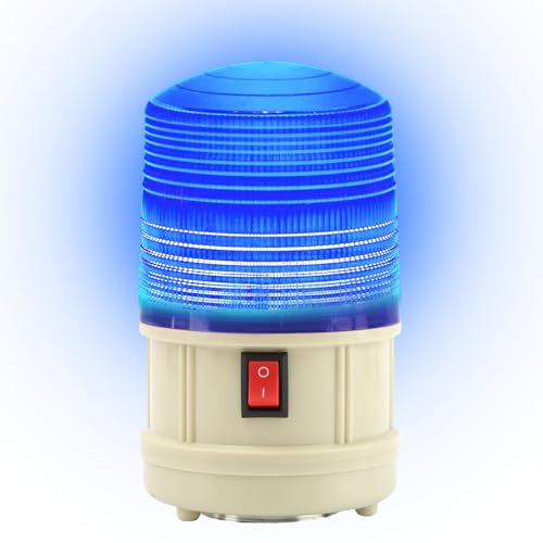 Stage Strobe Lights - Wireless LED Warning Beacon, Emergency Magnetic Light (Blue) for Home Parties or Industrial Use