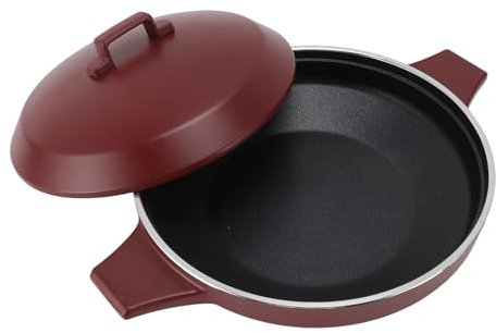 Olla de Aleación de Aluminio, Olla con Tapa, Olla Caliente Multifuncional Vintage para Pescado, Utensilios de Cocina con Asa para Restaurante Comercial en el Hogar, Cocinar y