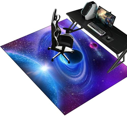 Fzamudng Bürostuhl Unterlage, Gaming Teppich Stuhlunterlage, Bodenschutzmatte bürostuhl, Schutzmatte für Teppichböden 120 x 140 cm, Bodenmatte Stuhlunterlage, schreibtischstuhl unterlage für Laminat