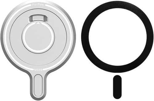 REYGEAK Gimbal Magnetic Adapter Base für Insta360 Flow 2 Pro,Aluminium Legierung Magnetic Adapter für Magsafe iPhone,Quick Release Mount mit Magnetring für Android Serie Smartphone