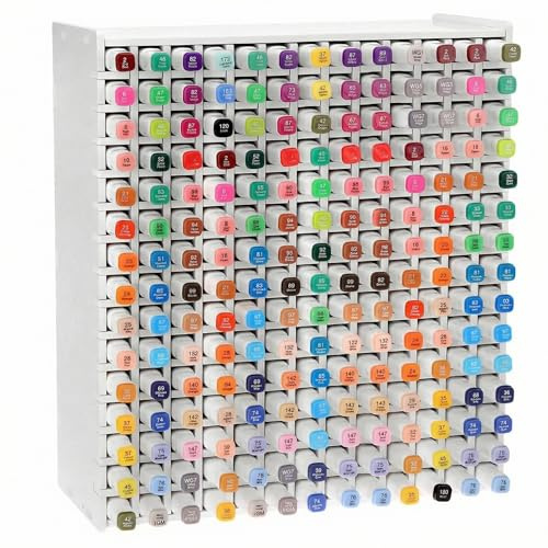 QWORK® 180 pennorganiserare, skrivbordsorganisatör av plast, 27,5 x 13 x 33,5 cm, stapelbar pennhållare för pennor, färgpennor och överstrykningspennor
