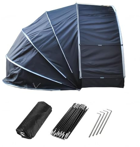 Storage Sheds Hanging 2 in 1 Bicycle Covers Outdoor Storage Waterproof for 2/3/4/5 Bikes or 1 Motorcycle Storage Tent Bike Tent,Green (Black)