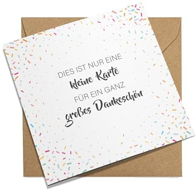 URBANHELDEN Dankeschön Grusskarte Dankeskarten - Kleines Danke Geschenk - Glückwunschkarte mit Umschlag - Danksagung Klapp Karte für Frauen, Männer, Mädchen, Jungen
