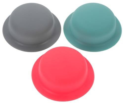 Luxshiny 3Er-Pack Topfdeckelknaufkappen Aus Silikon Deckelgriffabdeckung Mit Verbrühungsschutz Hitzebeständige Topfdeckelknaufschutz Für Runden Kochtopfdeckel Wiederverwendbar Und Leicht Zu Reinigen