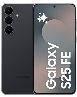 Samsung Galaxy S25 FE 512GB, Teléfono Móvil con IA, Marco Ligero 7,5mm, Pantalla FHD+ 6,7, Cámara 50MP, Exynos 2400, 8GB RAM, Garantía Fabricante 3 Años+1 Año Extra, Negro Intenso (Versión Española)