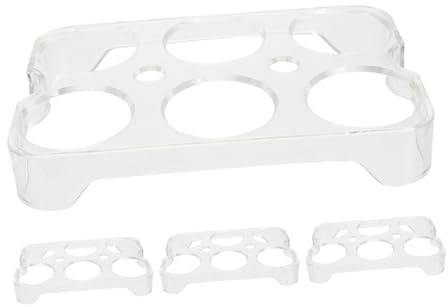OKUMEYR Contenitore per Uova Impilabile in Plastica 4 Pezzi Design Fisso Elegante e Multifunzionale per Frigorifero Organizzatore Pratico e Salvaspazio