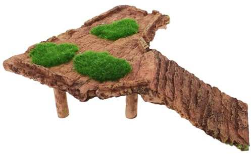 Hohopeti Piattaforma per Crogiolarsi in Resina per Tartarughe Terrazza per Acquario Rettili Decorazione Acquario Rifugio per Tartarughe e Supporto Arrampicata