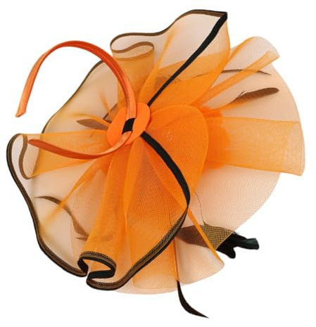 JOINPAYA Fascinator per Donna Piume Leggere Fascia Elastica per Chioma Copricapo da Banchetto e Festa del Tè Accessorio Elegante per Matrimoni e Compleanni