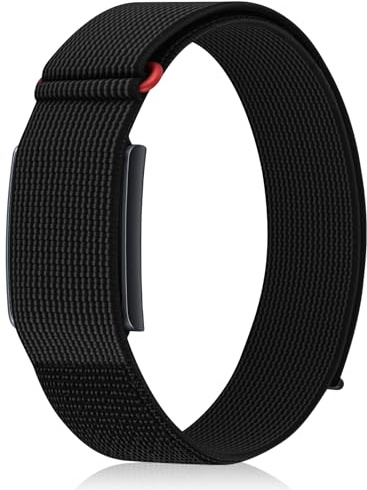 Ainiv Klockarmband, kompatibelt med Amazfit Helio, mjukt elastiskt nylonmaterial, justerbart för träning och löpning, 28-45 cm (11-17.71 inches), Nylon