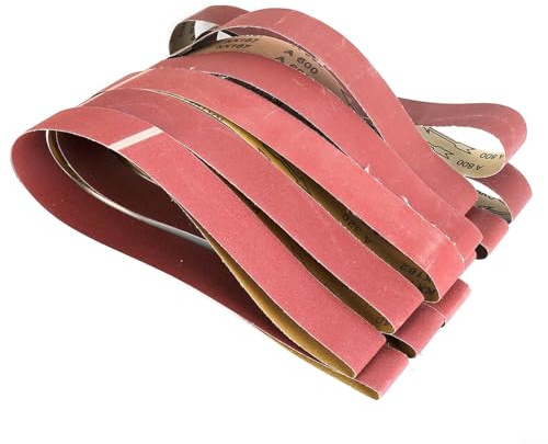 Opatiny 6-Piece Sandpaper Belt Set, Aluminum Oxide 2X72 Inch 180-800 Grit For Wood Metal Plastic, Butt-Splice For Portable Belt Sander