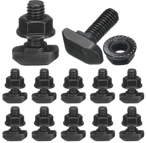QUARKZMAN 12pcs Pernos de inserción M6x16mm Pernos de cabeza de martillo