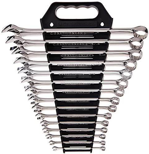 GearWrench 81901 Long Pattern Combination Wrench Set 12 Pt., SAE, 15 Pc.