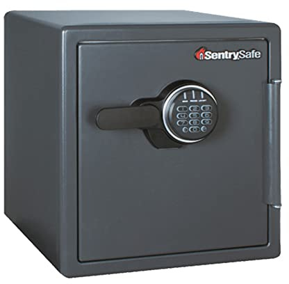 SentrySafe Black Fireproof Safe with Digital Push Button Keypad, Home Safe For Money, Documents, and other Valuables, 1.23 Cubic Feet, SF123ES