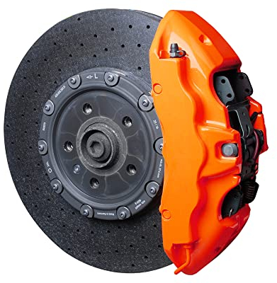 Foliatec Bremssattel Lack Set, Hitzebeständig, Komplettsatz für 4 Bremssättel, neon orange, 7-teiliges Set