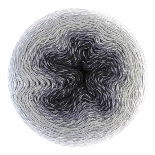Scheepjes Whirl 1x1000m - 751 Lakritz Yumyum, Baumwolle und Acryl, Weiß, Grau, Schwarz