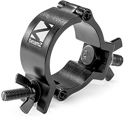 Beamz BC50B100 Half Coupler Clamp Slimline Lighting Truss, Durable 100kg Capacity Stage & Theatrical Lighting Clamp for Professional Use