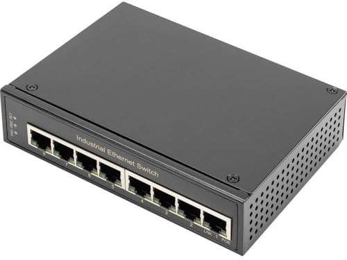 DIGITUS Industrieller 8-Port Gigabit Switch 1 Gbps Ethernet