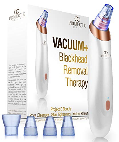Project E Beauty Vacuum + Terapia di rimozione dei punti neri | Ultrastrong aspirazione facciale Acne Whitehead brufolo Pore naso peeling Cleaner dispositivo