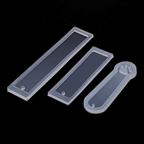 Moule à Résine Silicone Lot de 3 - Rectangle Chat Griffe + Rond & Étoile pour Bijoux Artisanat Création Époxy avec Trou