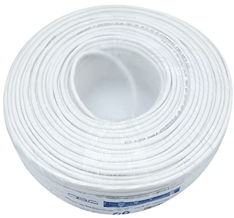 Glac Store® Cavo Cavi Allarme Bobina 6 Fili 4X0,22+2X0,50 mm 4+2 Matassa da 100 metri CCA Schermato Professionale Certificato Anti Propagazione in caso di Incendio