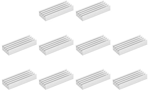 sourcing map 10St Kühlkörper Thermische Selbstklebende 30x11x5mm Silberton | Elektronik Kühler