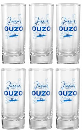 Jassas Premium Ouzo Gläser Longdrink 14cl (6er Set)