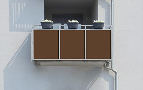 Wallario Balkonverkleidung, Sichtschutz, Windschutz, Meterware nach Maß - Motiv Braun (Grundpreis: 27,95Eur/m)