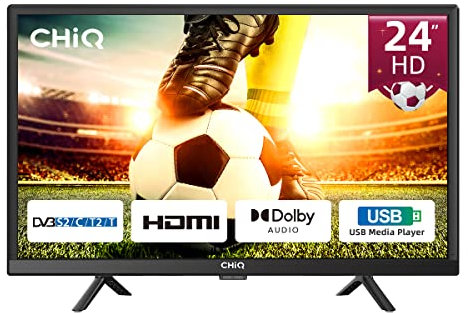 CHiQ TV,24 Zoll(60 cm),HD Ready, LED Fernseher,Dolby Audio,H.265/HEVC,USB Media Player,Triple Tuner(DVB-T/T2/C/S2),HDMI/USB/Kopfhörer/CI/RF,Hotelmodus,Monitor und TV mit Doppeltem Verwendungszweck