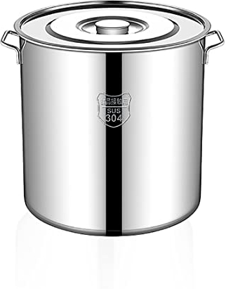 ANIRYA Suppentopf Großer tiefer Edelstahl-Suppentopf, professioneller induktionssicherer Edelstahl-Suppentopf mit Deckel, hohe Kapazität (Size : 30 * 30cm(20L))