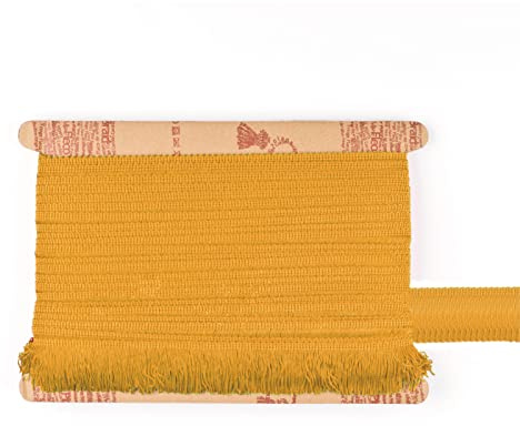 TEXTEX = Fleco de Cuquillo para Coser de Flamenca y Sevillana. Composición Rayón 100%. Largo de 5cm. Piezas de 5m - (Oro)