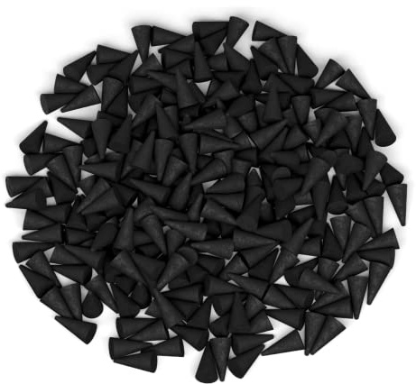 200 Unscented Charcoal Incense Cones 1 TOPFLOW - 100% Natural Blanks - Great for DIY Aromatherapy Incense Making, Burner and Holder