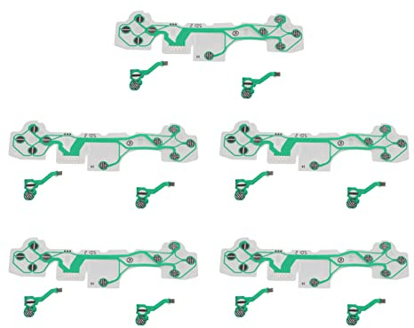Lot de 5 Câbles Plats Flexibles pour Poignée de Manette de Jeu, Film Conducteur de Poignée de Manette de Jeu FPC pour Câble Ruban de Remplacement, Pièces de Manette