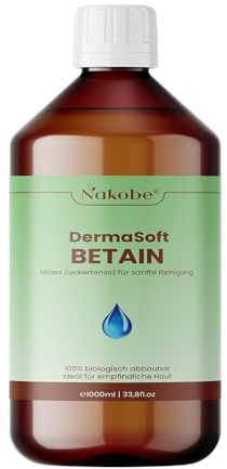 Betain 1000 ml – Tensioactif pour cosmétiques naturels et fabrication de savon | Cocamidopropyl Betaine | Shampoing DIY, gel douche et produits de nettoyage | Végétalien et doux pour la peau