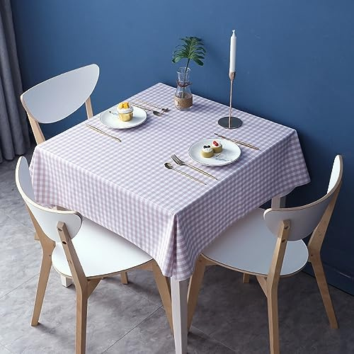 XQSSB Mantel Mesa Rectangular Antimanchas Impermeable Cubremesa Resistente a Los Arañazos en Caliente para de Hogar Picnic del Hotel Tienda de Café Rosa 120 × 180cm