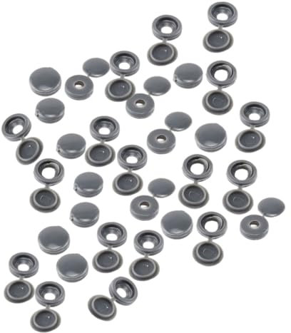 OSALADI 120pcs Gray Plastic Screw Caps Decorative Hinged Screw Covers Furniture Hardware Protection for Automotive and Household Use