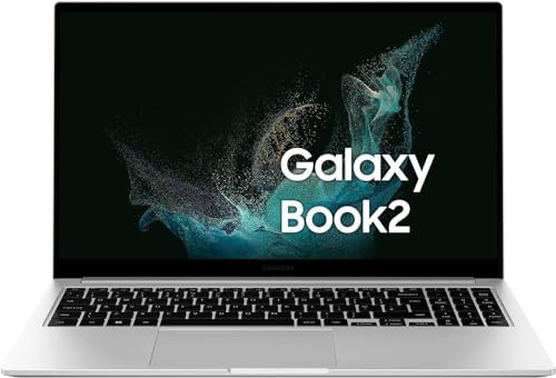 SAMSUNG Galaxy Book2, Laptop Ultrafino, NP754XED-KC3IT, 15.6 FHD LED, Intel Core i5-1235U 12th, RAM 16GB LPDDR4x, 512GB NVMe SSD, Windows 11 Pro, Silver