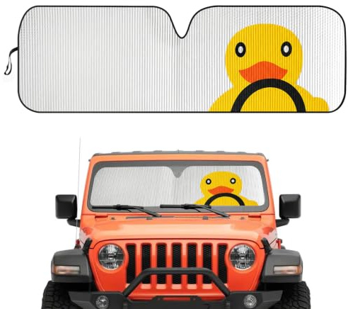 Windshield Sun Shade for Jeep Wrangler TJ JK JL & Gladiator JT 2/4 Door,Duck Sun Shade,Sunshade Windshield for Jeep Wrangler