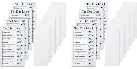 Haopeuk 8 StüCk To-Do Listen-Memotafel, Abnehmbare Nachrichtentafel, Kunststoff-Checkliste für Wohnmobile, PersöNlicher Zeitplan, mit 8 Karten