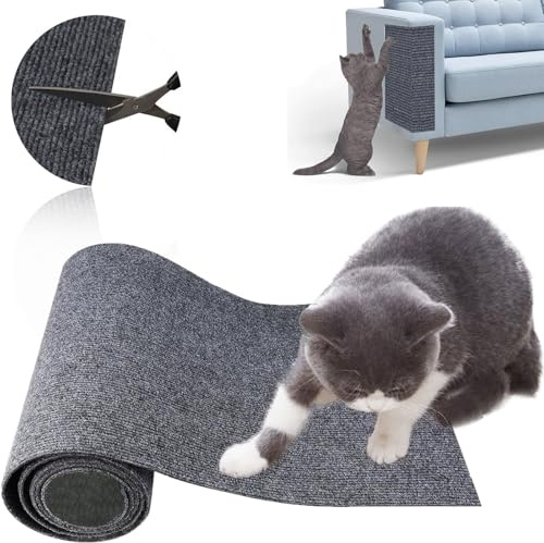 YongSral Kratzmatte Katze, Kratzmatte Selbstklebend, Kratzschutz Wand, DIY Climbing Cat Scratcher, Kratzschutz Sofa Katze, Selbstklebend Kratzteppich Katze Wand für Wände und Ecken (40 * 200CM)