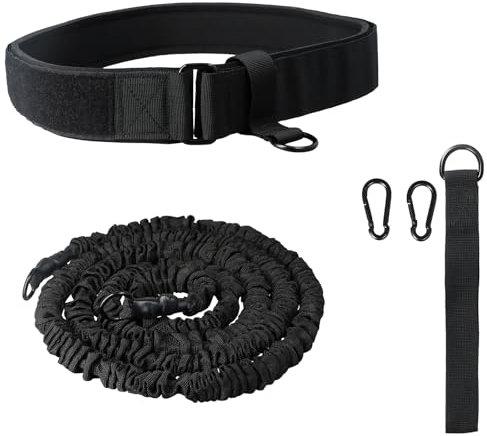 Schwimmgurt für Pool 2.5-7.5m Schwimmtrainer, Einstellbare Schwimmwiderstand Gürtel, Schwimmtrainer Pool Erwachsene Kinder Professionell, Adjustable Swimming Belt, Metallschnalle Design