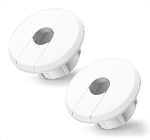 FANRTE 3/4 inch Wall Hole Cable Feed Through Bushings for Starlink Masonry Routing Kit Ethernet Cable grommet, 2 PCS Snap on Wall Bushing for Starlink Cable Router and Ethernet Adapter - White