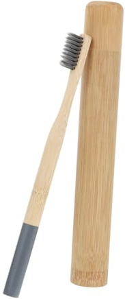 Healeved Cepillos De Dientes De Bambú Portátil Con Soporte De Viaje Para Cepillos De Dientes Para Uso Doméstico y Artículos De Baño