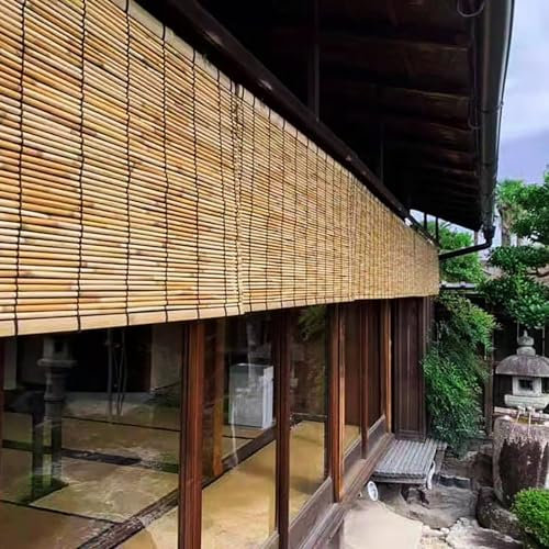 BVDHASDBT Tende da Sole in bambù for Patio, avvolgibili for Esterni, Tende Senza Fili, Tende a Rullo for Patio, Adatte for casa, Giardino, Uso Esterno(70 x 175 cm (28 x 69 in))