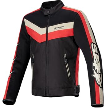 Alpinestars T-Dyno Air Giacca tessile da moto, nero/beige/rosso, XL