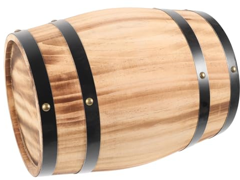 Piccolo Barile di Legno Marrone Decorativo per Vino e Birra | Botti di Legno Vino, Decorazione Botte di Piccola di Decorativa, Festival Birra Decor