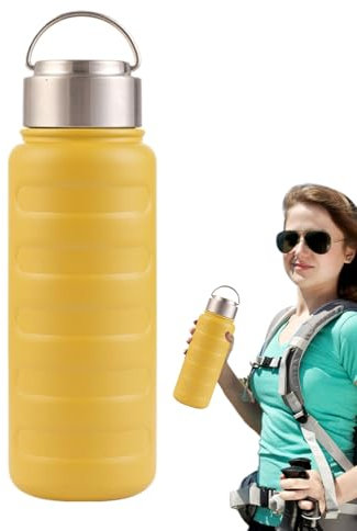 Rrlihjgu Bouteilles isolées, grande bouteille d'eau isolée | Coupe de boisson sportive en acier inoxydable, bouteille d'eau portable d'isolation de 34 oz pour la salle de sport scolaire