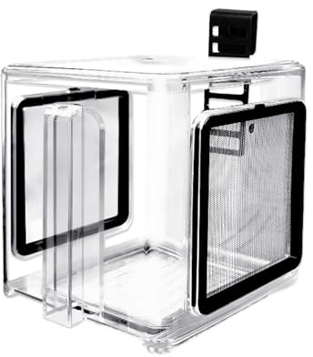 Rrlihjgu Boîte de Reproduction pour Poissons | Nurserie Suspendable pour Bassin À Poissons,Accessoire en Acrylique avec Séparateur pour Élevage De Crevettes d'eau Douce Et Guppys